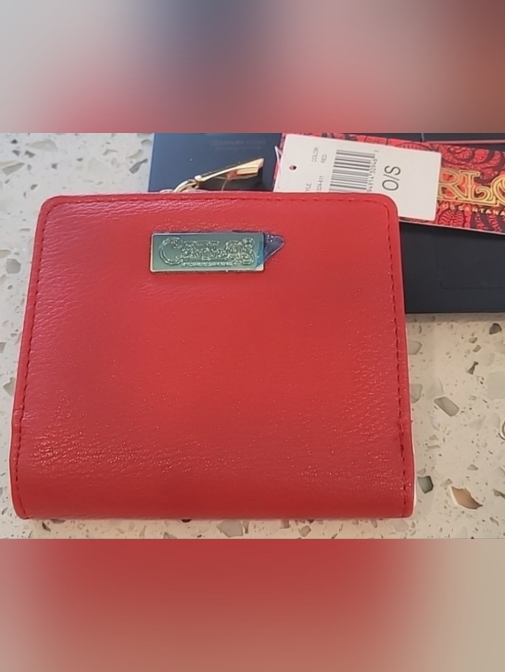 Carlos Santana Brand Red & Cream colored wallet NWT